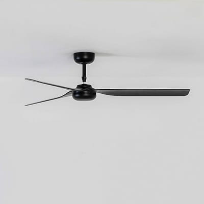 FARO BARCELONA Plafondventilator Punt M, zwart, DC, stil, 130 cm, afstandsbediening