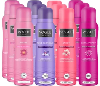 Vogue Parfum Deodorant - Grootverpakking - Adore / Reve exotique / Extravagant / Enjoy