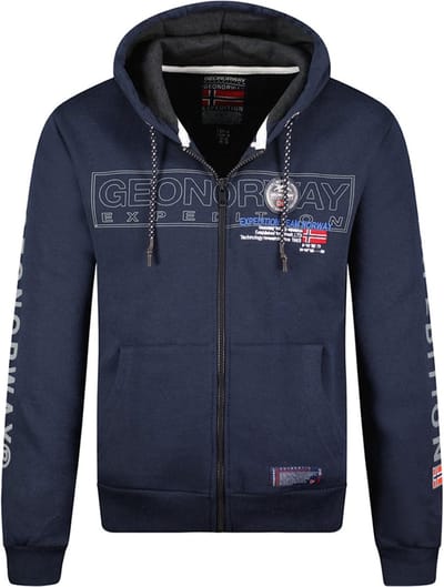 Blauw Vest Met Capuchon En Rits Geographical Norway Galette - M