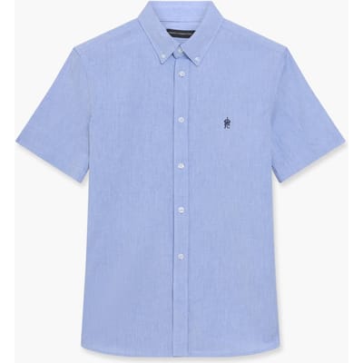 French Connection Oxford Ss Sky/marine Maat: S | Casual Overhemden Outlet | Heren | Blauw