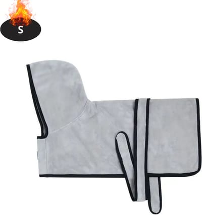 Livano Hondenbadjas - Hondenhanddoek - Voor Honden - Hondenkleding - Hondentrui - Hoodie - Sneldrogend - Grijs - S