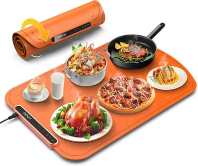 Verwarmingsmat Eten - Buffet Warmer - Gerechten Warm Houden - 7 Temperatuurstanden - 60 x 40 cm - Oranje