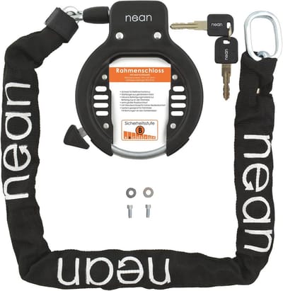 Fietsslot met Ketting - Ringslot Velgslot - Fiets Beveiligen - Dubbele Beveiliging - 5.5 x 900 mm - Zwart