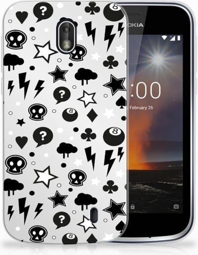 Silicone Back Case Nokia 1 Silver Punk