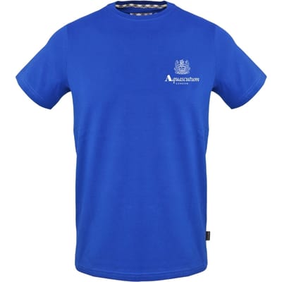 Aquascutum Heren Jersey Crew Hals T-shirt (Sky)