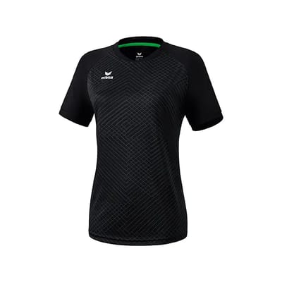 Erima Madrid Shirt Korte Mouw Dames - Zwart | Maat: 42