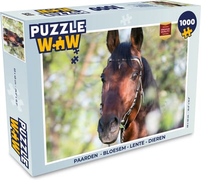 Puzzel Paarden - Bloesem - Lente - Dieren - Legpuzzel - Puzzel 1000 stukjes volwassenen