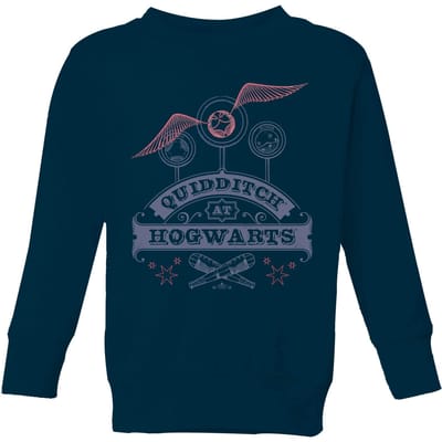 Harry Potter Quidditch At Hogwarts Kids' Sweatshirt - Navy - 98/104 (3-4 jaar)