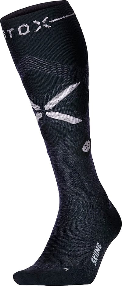 STOX Energy Socks Skisokken Heren - Compressiekousen - Merino Wol Sokken Blauw - Ski & Snowboard Compressie Sokken - Maat L: 43-47 - 1 Paar