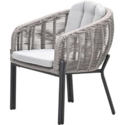 Garden Impressions Zaragosa dining stoel carbon black rope valley sand