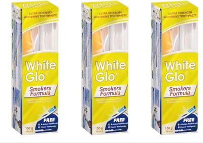 White Glo Smokers Formula Whitening Tandpasta 150 g x 3