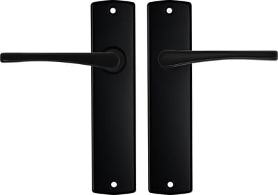 AXA Binnendeurbeslag set (Curve) Zwart: Kruk (model Vlinder) op schild