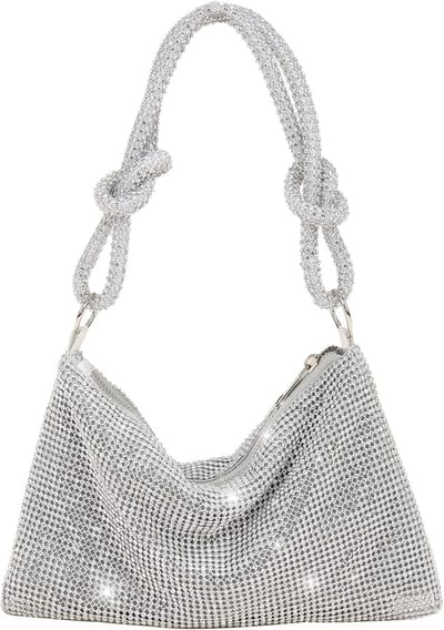 Handtas - Schoudertas - Casual tas - Voor Feest & Trouw - Met Ajusteerbare Schouderband - 26x3x13cm - Wit