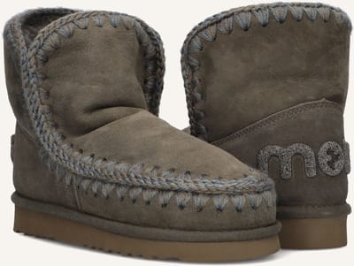 Mou Eskimo 18 Glitter Logo Laarzen - Suède - Dames - Groen - Maat 38