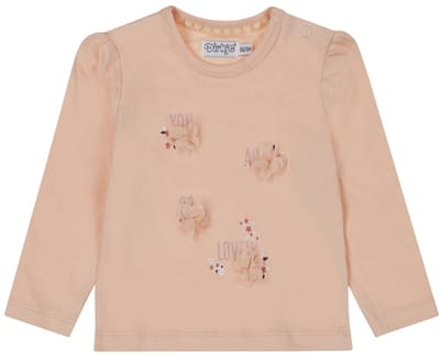 Dirkje-Meisjes T-shirt ls-Licht roze