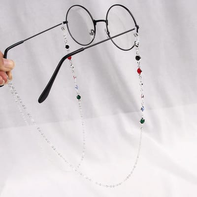 zonnebril koord | zonnebrilkoord | brillen koord | brillenkoord | zonnebrilkoordje met steentjes| mode accessoires | zilverkleurig | ketting dames | black friday 2023 | sinterklaas | kerstcadeau voor vrouw