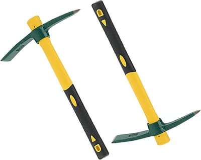 Dailygoods- Pick Mattock 15 Inch - 2 Stuks - Stalen Houweel - Tuinieren - Camping - Duurzaam Handvat - Tuinhouweel