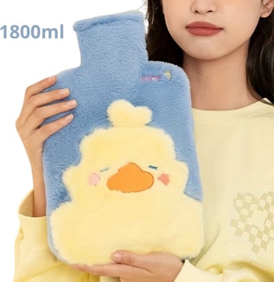 Nivard Warmwaterkruik - Warmtekruik - Warmwaterzak Met Hoes - Warmtekussen - Knuffel Kruik - Bag - Eend