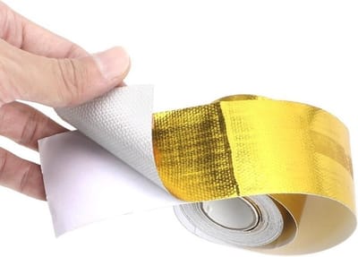 Nixnix® - Hittewerende tape goud - Reflecterende - 5cm x 5m -Tot 450°C