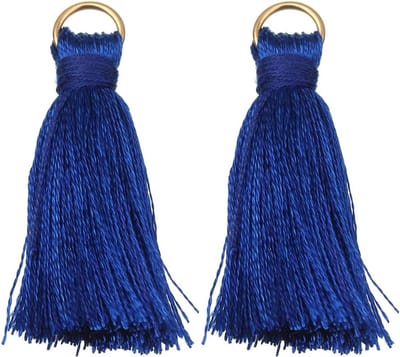 Set van 20 Katoenen Kwasten van 3,5 cm, Mini Kleurrijke Kwasten met Ring voor Sleutelhangers, Decoratie, Boekmerken en DIY Creaties