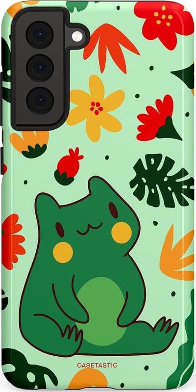 Casetastic Hoesje Geschikt voor Samsung S21 FE - Stijlvolle Beschermende Duo-layer Case - Kwaakje