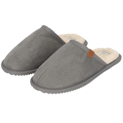 Apollo - Pantoffels dames - Grijs - Maat 37/38 - Zachte binnenvacht - Sloffen dames - Pantoffels dames 38 - Pantoffels dames maat 37