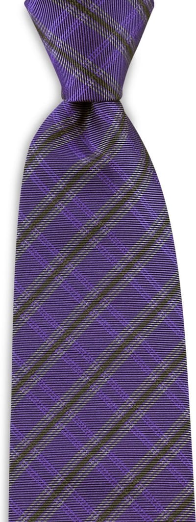 We Love Ties - Stropdassen - Stropdas Manhattan - paars / bruin