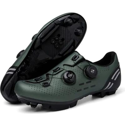 Fietssneaker MTB Heren Sport Dirt Bike Schoenen SPD Pedaal Mountainbike Schoenen Speed Racing Man Flat Off Road Fietsschoenen 41 groen