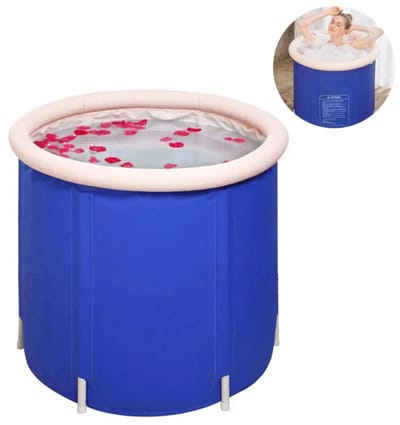 Bovista Ijsbad - Zitbad - Ice Bath - Dompelbad - Opblaasbaar - Wim Hof Methode - Blauw - 75x75