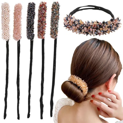 10-pack strass haarknotmaker - haarknottool - elegante stylingtool - kristallen haarknottool - vlechttool - luie twist haarknot - bolvormige haarknot - pluizige bloemknop haaraccessoire - geschikt voor vrouwen en meisjes