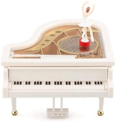Muziekdoos Ballerina - Speeldoos Piano - Decoratie Huis - Mechanisch Geen Batterij - 16.5 x 11.4 x 18 cm - Multicolor