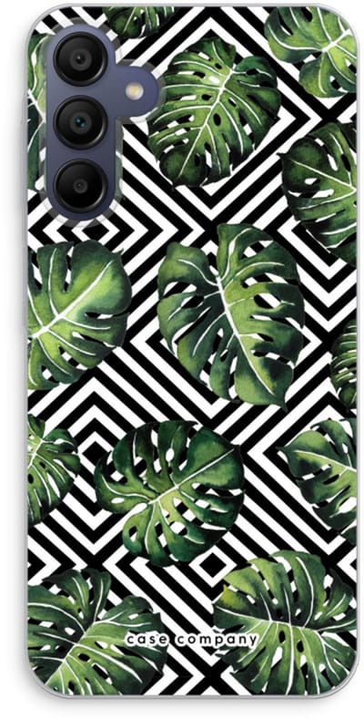 Case Company® - Hoesje geschikt voor Samsung Galaxy A15 hoesje - Geometrische jungle - Soft Cover Telefoonhoesje - Bescherming aan alle Kanten en Schermrand