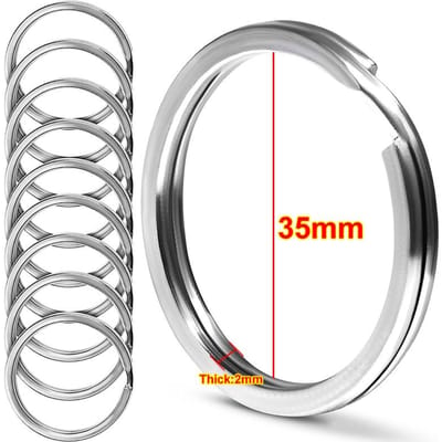 10-20 stuks roestvrijstalen sleutelhangers 25-30 mm ronde platte lijn splitringen sleutelhanger voor het maken van sieraden gepolijste sleutelhanger doe-het-zelf bevindingen 10pcs