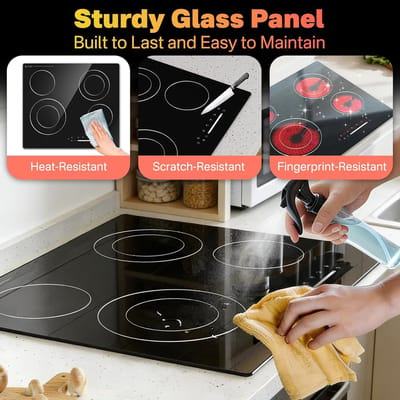 Inductie Kookplaat - Elektrisch fornuis - Thuis koken - Energiezuinig - 60 cm - Zwart