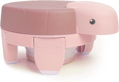 Draagbaar potje - Reistoilet peuter - Zindelijkheidstraining - Opvouwbaar schildpad design - 33 x 25 x 10 cm - Roze