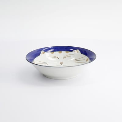 Tokyo Design Studio - Kawaii Cat Neko Kom - Blauw - 450 ml - 16,5 cm