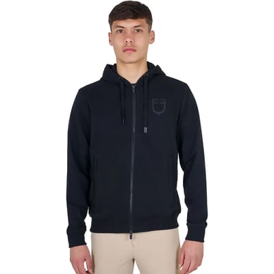 Sweater met capuchon en logo Equestro Shiny