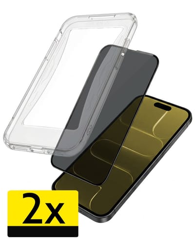 Anti-Spy Screenprotector - Geschikt voor Apple iPhone Air - 2 Stuks - Met Installatie Kit - Flexibel Glas - Privacy Beschermglas - Tempered Glass - Screen Protector