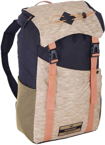 Sportrugzak - Sporttas - Sporten - Speciaal racketvak - One Size - Zwart Beige
