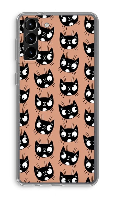 Case Company® - Hoesje geschikt voor Samsung Galaxy S21 Plus hoesje - Kat - Soft Cover Telefoonhoesje - Bescherming aan alle Kanten en Schermrand