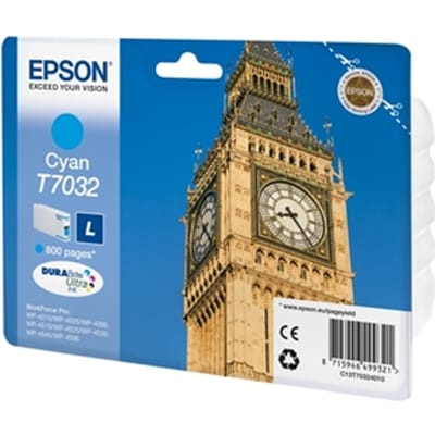 Epson T7032 inktcartridge cyaan (origineel)