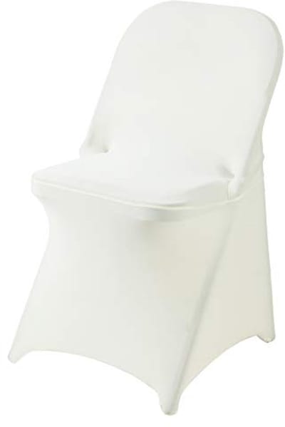 20 stuks ivoorkleurige spandex klapstoelhoezen - rekbare wasbare stof voor bruiloften, feesten en speciale evenementen