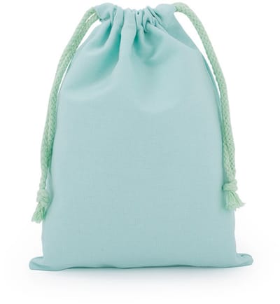 Set van 10 draagtassen, 7 x 10 cm, katoenen cadeauzakjes met trekkoord, geschikt voor verjaardagen, huwelijksgeschenken en sieraden.（Water Blue）