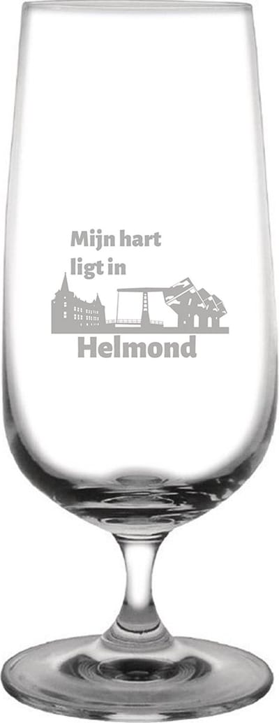 Gegraveerde bierglas op voet 41cl Helmond