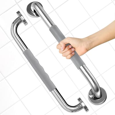 Veiligheidshandgrepen - Douchegrepen - Veilig douchen - 10 jaar antiroest - 2 stuks 40 cm - Zilver