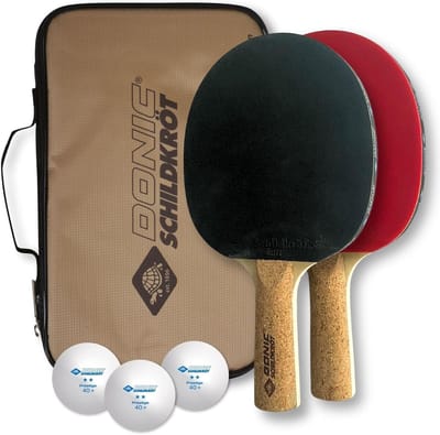 Tafeltennisset met 2 batjes en 3 ballen - Compleet met hoogwaardige tas