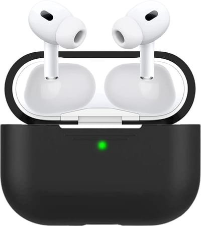 Hoesje geschikt voor Airpods Pro 2 - Schokbestendig siliconen Case Silicone met clip - Zwart