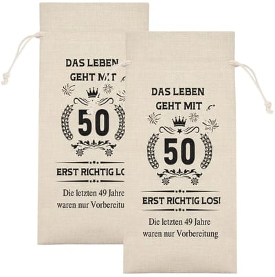 Dailygoods- Cadeautas met trekkoord - Jute - 2 x Champagnefles - Stevig - Duurzaam - Rustiek en natuurlijk gevoel - Fleshouder