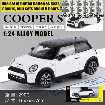 1:24 Bmw Mini Cooper S F56 Luxe Compacte Sport Hatchback Legering Metaal Diecast Modelauto Huisdecoratie Desktop Display Speelgoed