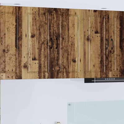vidaXL - Wandkast - PORTO - Oudhout - 80 - x - 31 - x - 80 - cm - Bewerkt - hout
